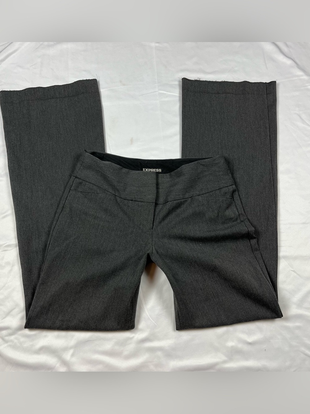 Vintage Y2K Black Express Editor Low Rise Flare Pants, Women's Size 00S